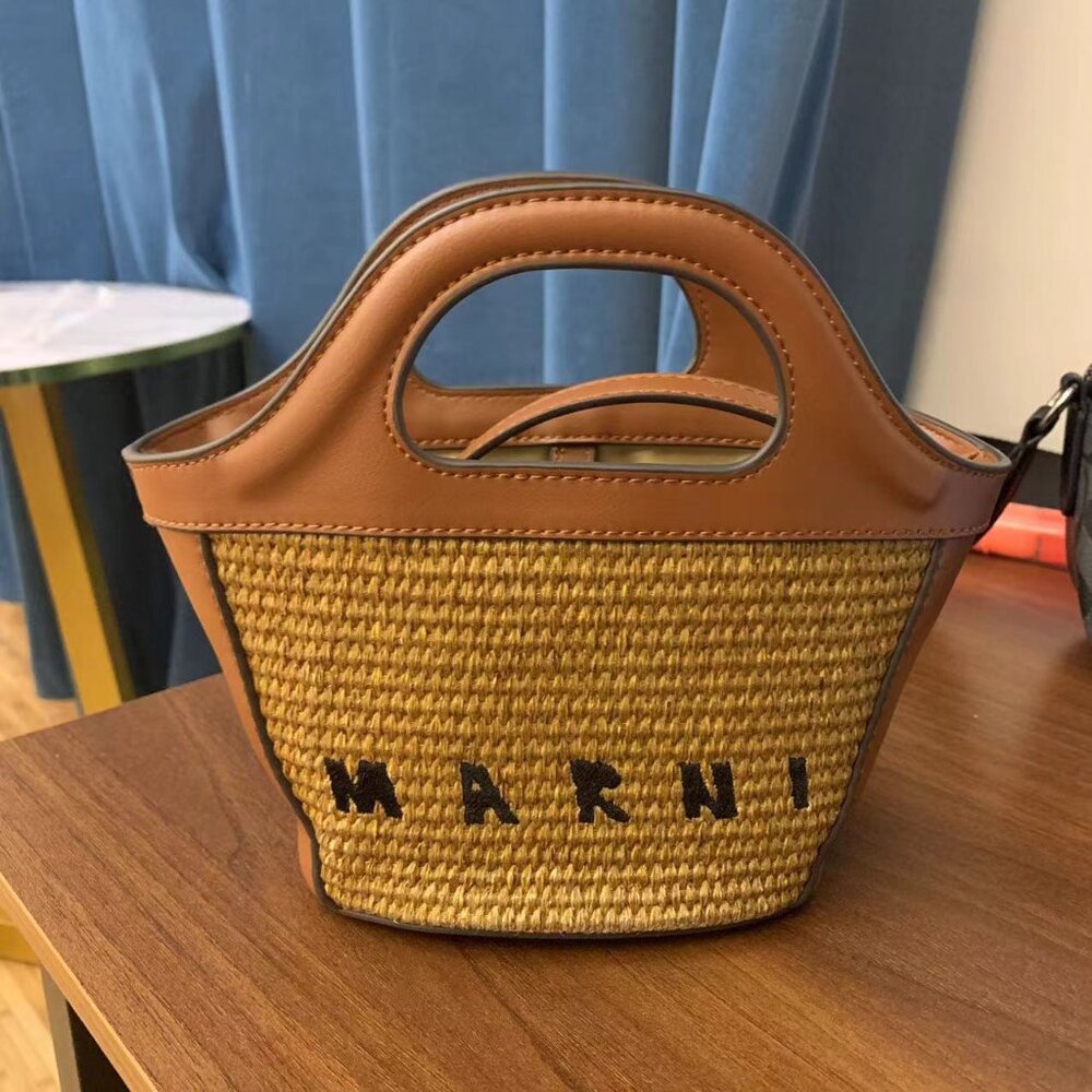 💎 Marni women's summer vacation shoulder bag brown fashion classic 💎